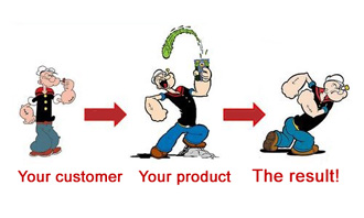 Don&#39;t sell the product &#45; sell the result